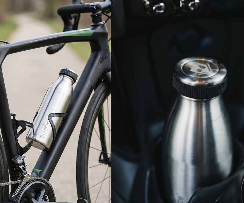 500-ml-Sport-Trinkflasche: Schlank, schlicht, passt in jeden Fahrradhalter - Blockhütte