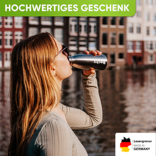 Individual Gravur für die Edelstahl Sport Trinkflasche