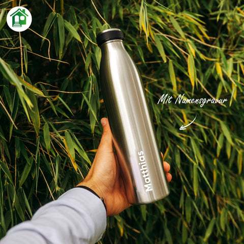 Individual Gravur für die Edelstahl Sport Trinkflasche