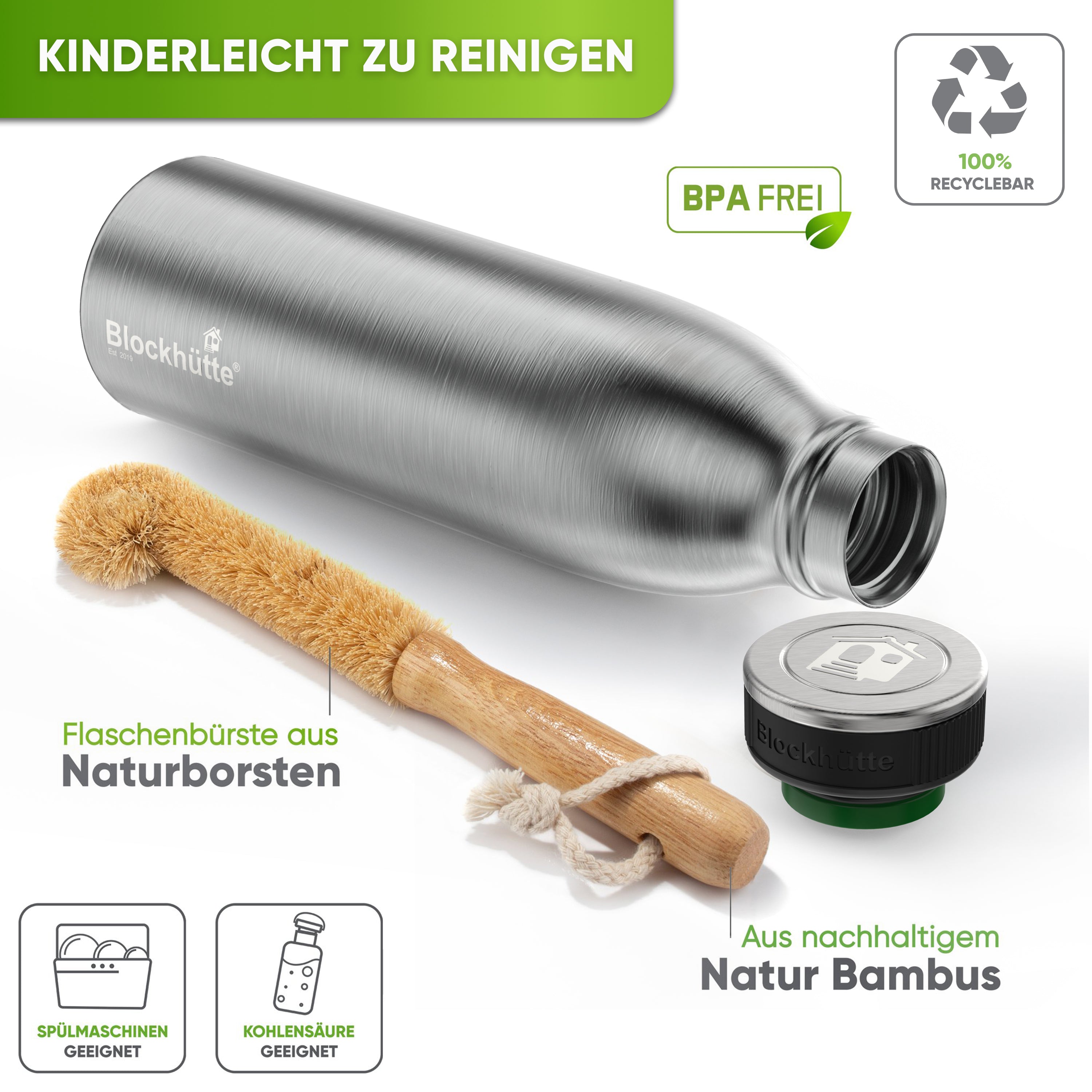 Individual Gravur für die Edelstahl Sport Trinkflasche