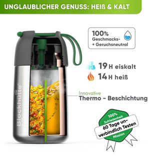Edelstahl Thermo Lunchbox mit Anti - Vakuum Stöpsel | 730ml |