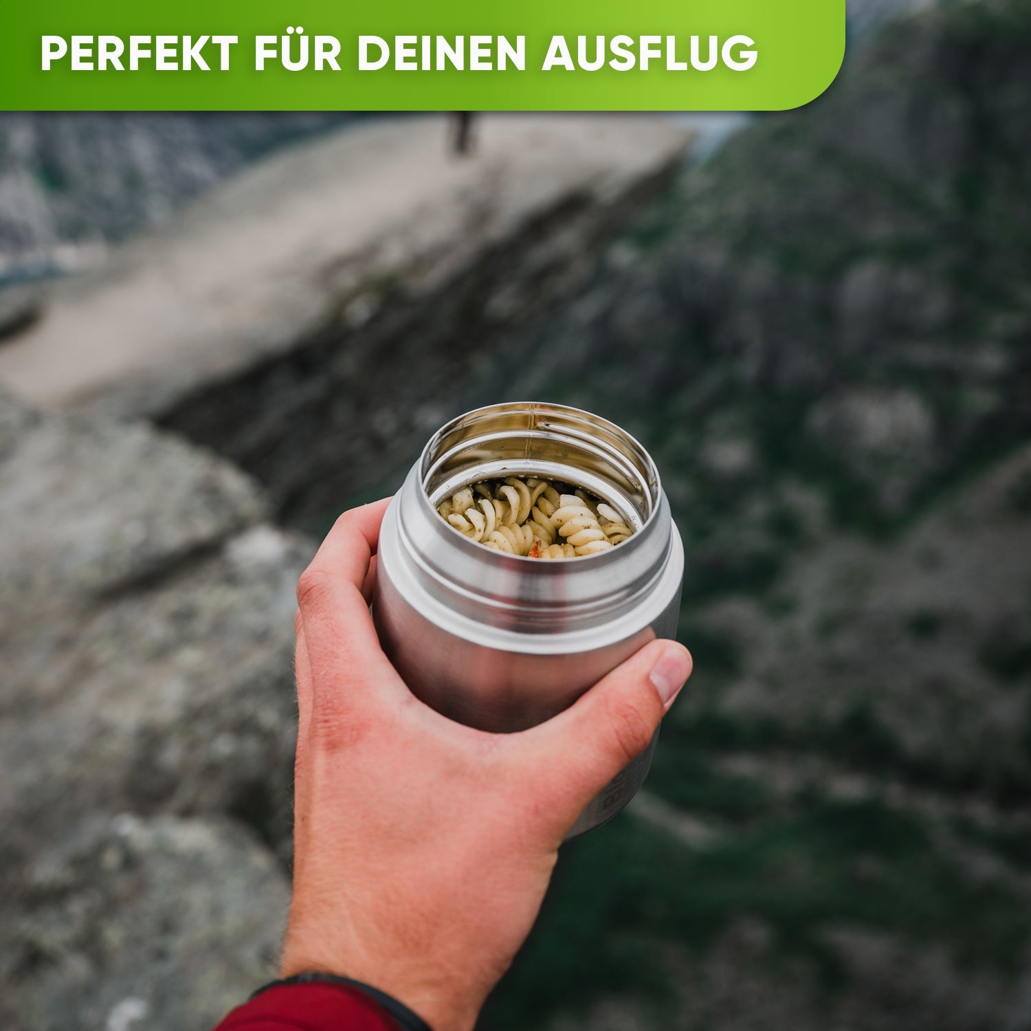 Edelstahl Thermo Lunchbox mit Anti - Vakuum Stöpsel | 530ml |