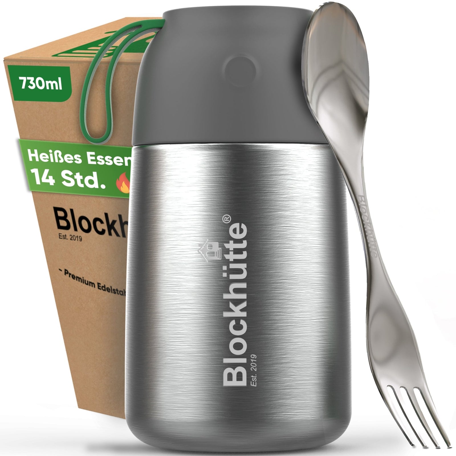Edelstahl Thermobehälter mit Anti - Vakuum Stöpsel | 1000ml |
