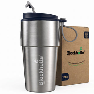 Isolierter Edelstahl Thermobecher für Kaffee und Tee – Dunkelblau, 500ml
