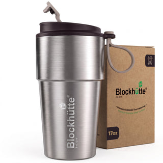 Isolierter Edelstahl Thermobecher für Kaffee und Tee – Braun, 500ml