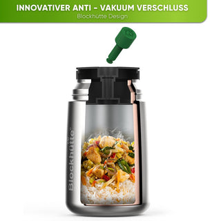 Edelstahl Thermo Lunchbox mit Anti - Vakuum Stöpsel | 1000ml |